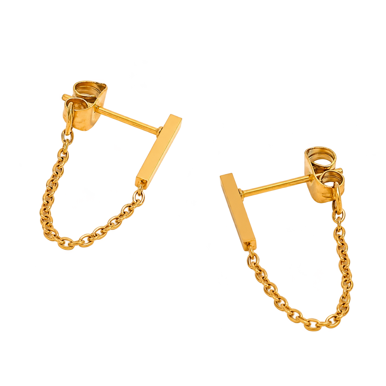 Aveline Bar-Chain Earrings