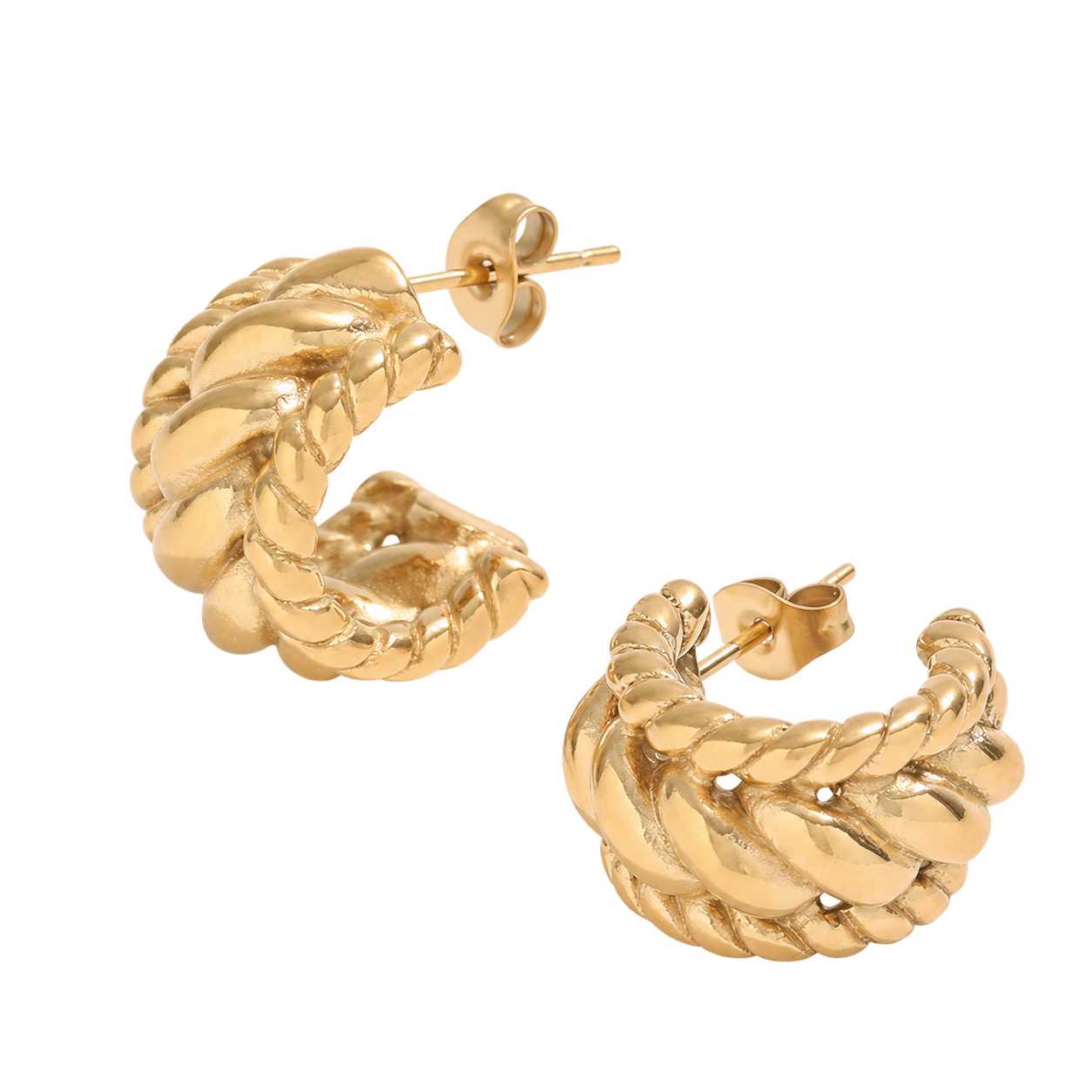 Orielle Rope-Texture Hoops