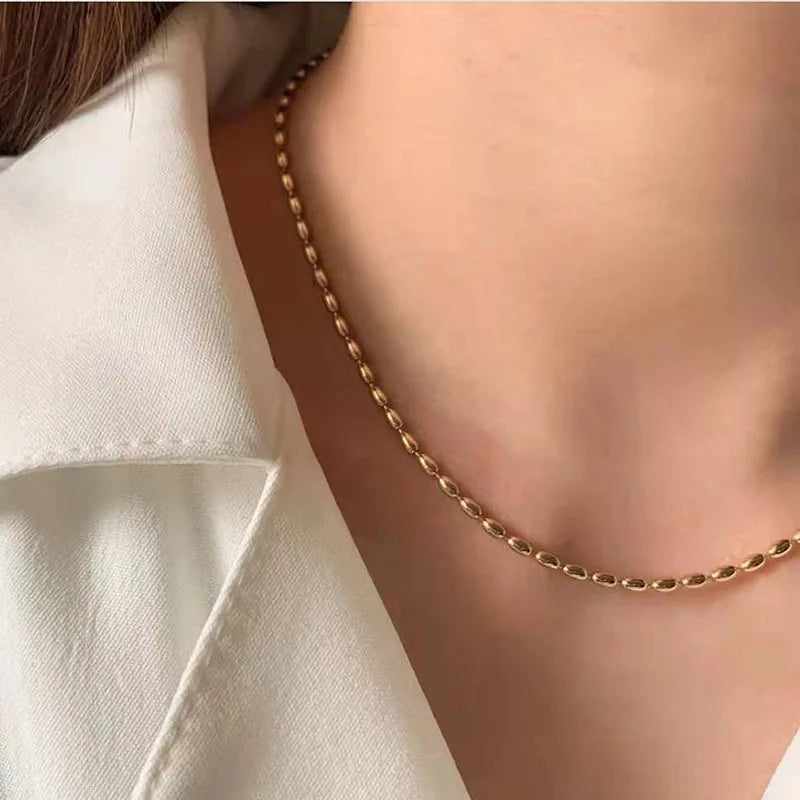 Roselle Bead Choker - supplier worn view
