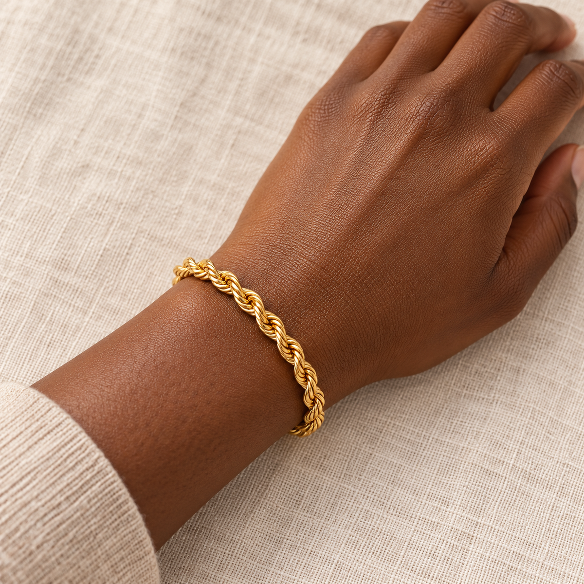 Ameline Rope Bracelet - worn 1 styling illustration