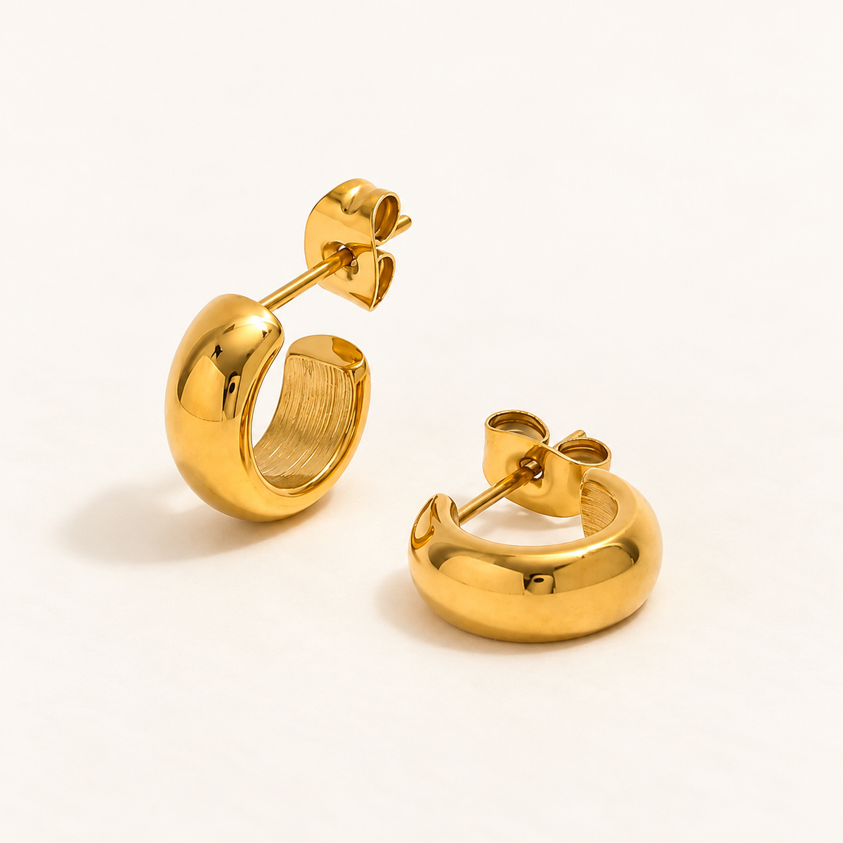 Elodie C-Hoop Earrings - Warm ivory product view