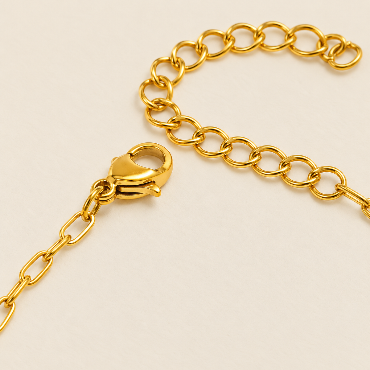Delphine Rectangle-Link Bracelet - Visible clasp detail