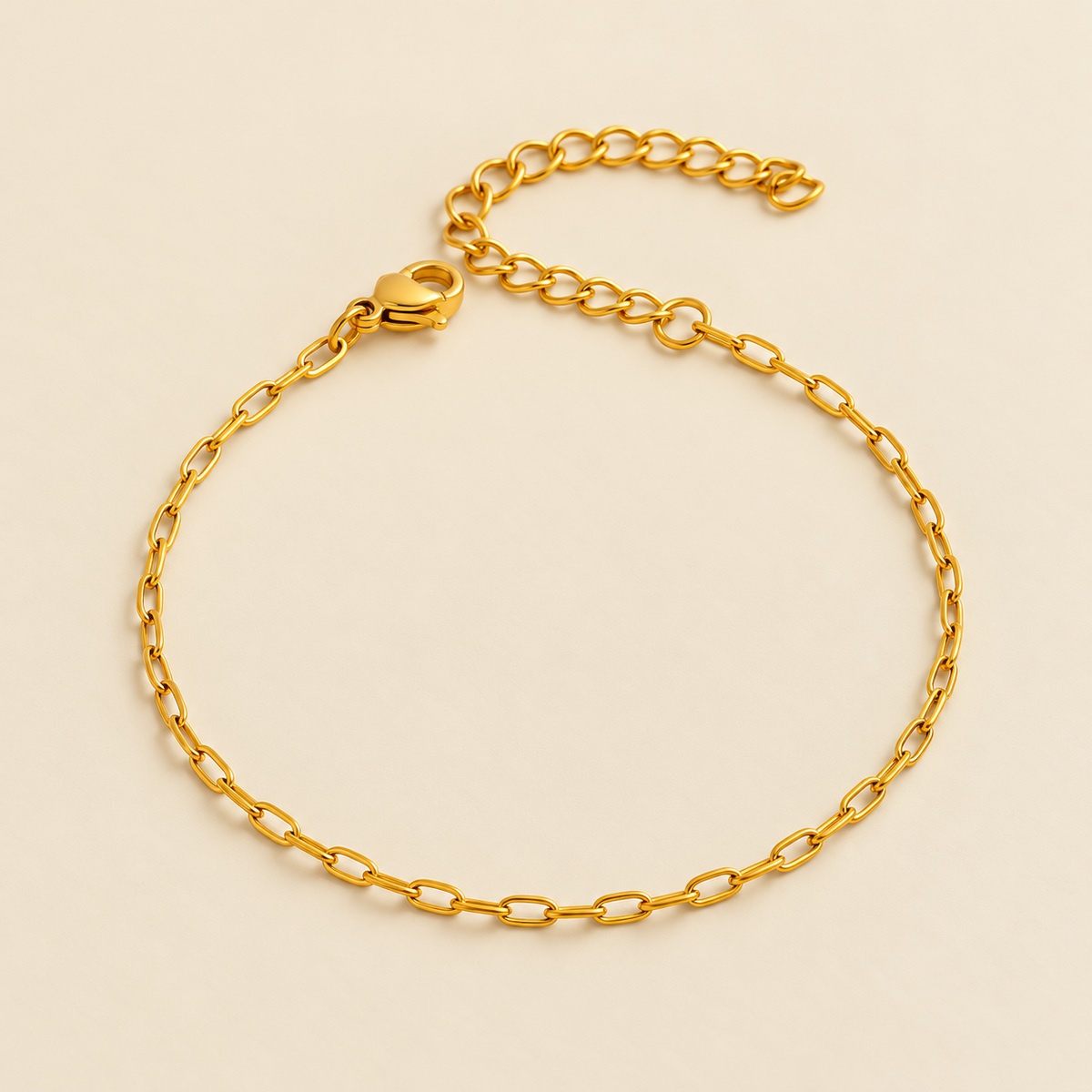 Delphine Rectangle-Link Bracelet - Warm ivory product view