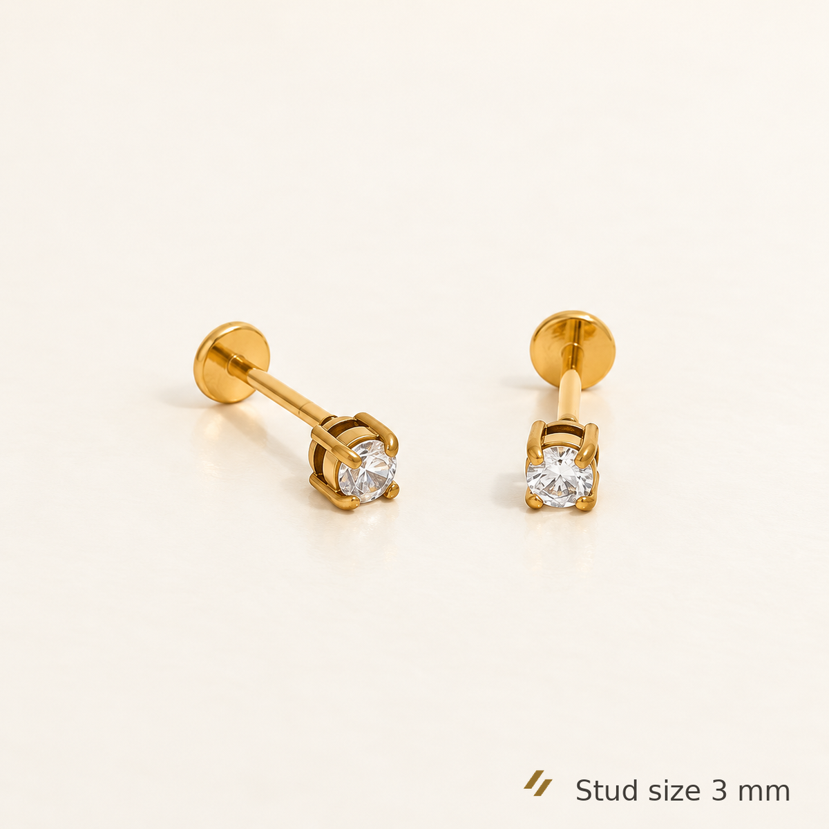 Lucette Stone Stud Earrings — Supplier-listed size guide