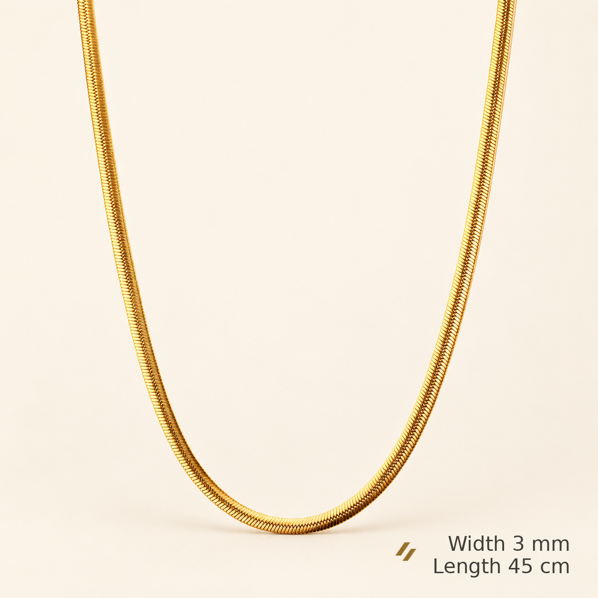 Solenne Herringbone Necklace - size-guide