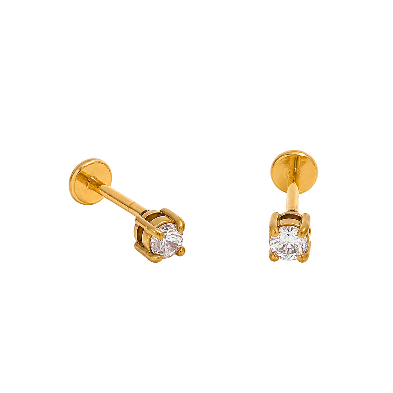 Lucette Stone Stud Earrings